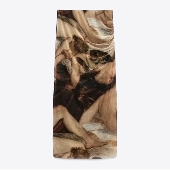 ZARA BLOGGERS FAV PRINTED TULLE SKIRT - Picture 3 of 7